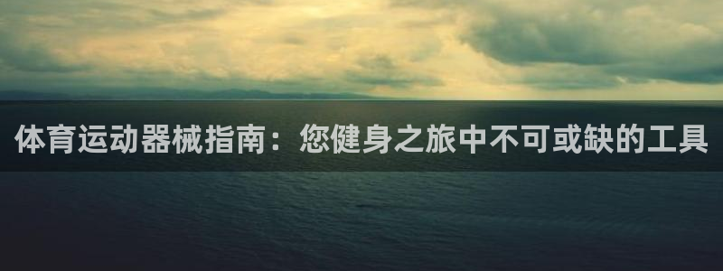 尊龙凯时·中国官方网站：体育运动器械指南：您健身之旅