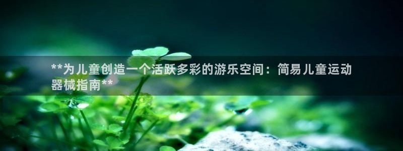 z6com尊龙：**为儿童创造一个活跃多彩的游乐空间