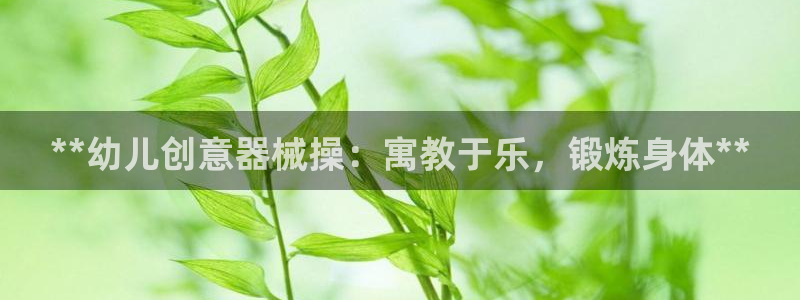 尊龙凯时登入首页：**幼儿创意器械操：寓教于乐，锻炼身体**