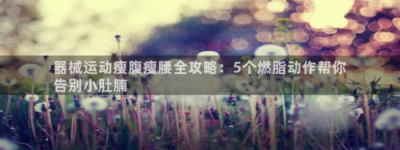 凯时kb88会员登录：器械运动瘦腹瘦腰全攻略：5个燃