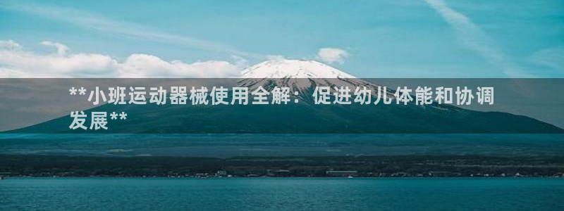 尊龙凯时平台信誉怎样：**小班运动器械使用全解：促进