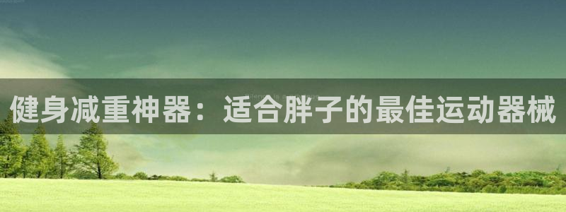 凯时网址多少：健身减重神器：适合胖子的最佳运动器械