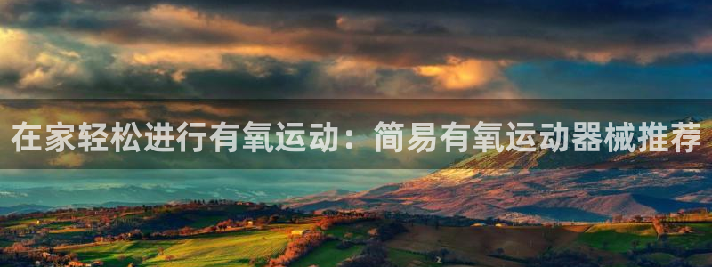 尊龙凯时电竞：在家轻松进行有氧运动：简易有氧运动器械