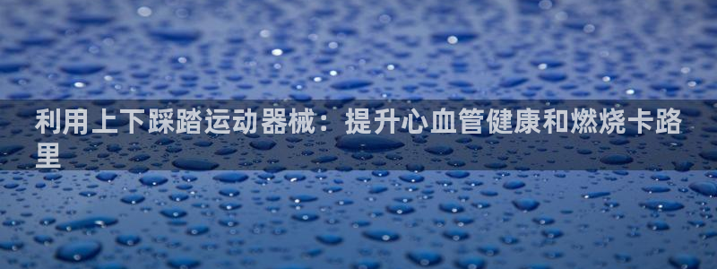 尊龙凯时平台入口：利用上下踩踏运动器械：提升心血管健