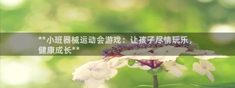 尊龙凯时ag旗舰厅试玩：**小班器械运动会游戏：让孩